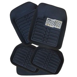 دواسات حوض سيارة 3D يونيفرسال 5 قطع لون اسود