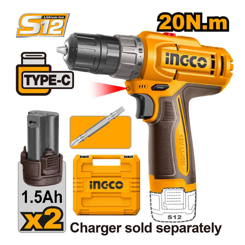 شنيور 2 بطارية ليثيوم 12 فولت انكو CDLI12206