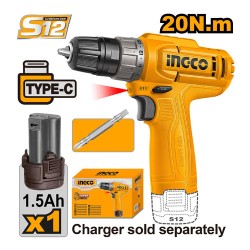 شنيور بطارية ليثيوم 12 فولت انكو CDLI12456