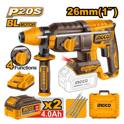 هيلتى 26 ملى 20 فولت تكسر 2 بطارية بدون شربون من انكو CRHLI202682