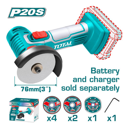 صاروخ 3 بوصة 20 فولت سرعات بدون بطارية و شاحن من توتال TAGLI7601 صاروخ 3 بوصة 20 فولت سرعات بدون بطارية و شاحن من توتال TAGLI7601