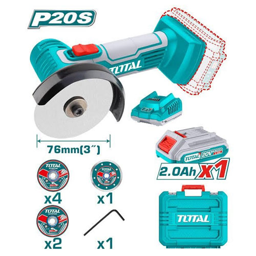 صاروخ برشلس 3 بوصة 20 فولت سرعات مع بطارية و شاحن من توتال TAGLI76012 صاروخ برشلس 3 بوصة 20 فولت سرعات مع بطارية و شاحن من توتال TAGLI76012