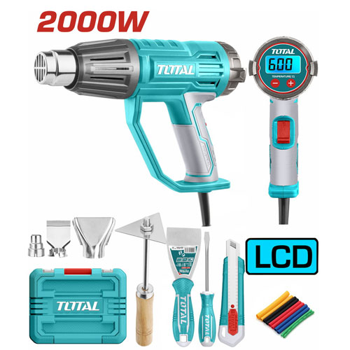 Total TB200561 Digital Heat Gun 2000 Watt with Accessories Total TB200561 Digital Heat Gun 2000 Watt with Accessories