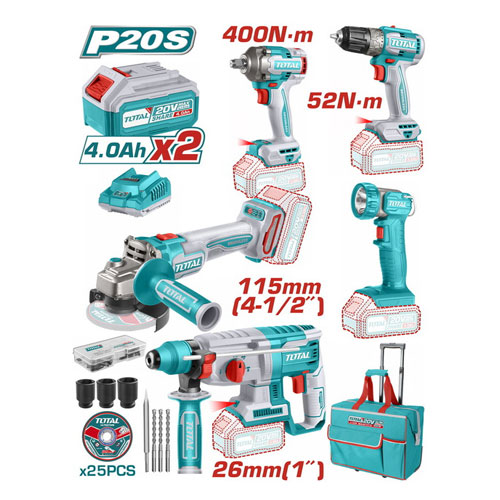 Total TCKLI2058 Kit 20 Volt 5 Pcs
