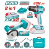 Total TCKLI20766 Cordless Impact 66Nm with Mini Grinder 3"  20V
