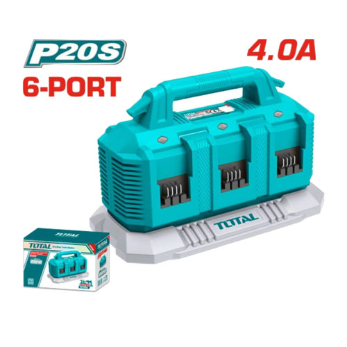 Total TFCLI2064 Fast Charger with 6 Ports for 20V Battery