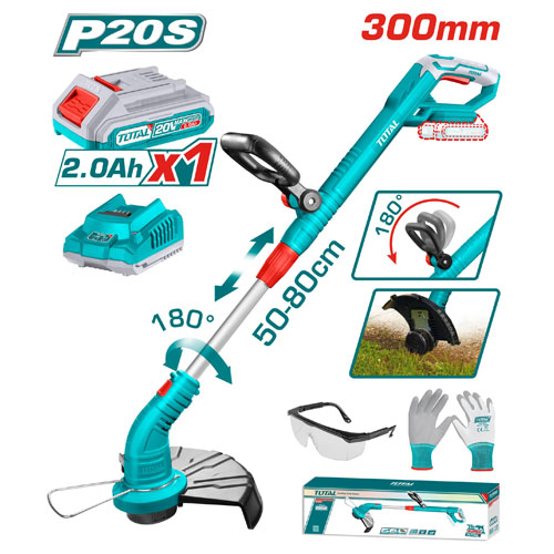 Total TGTLI20301 Cordless Grass Trimmer 20VWith Battery and Charger Total TGTLI20301 Cordless Grass Trimmer 20VWith Battery and Charger