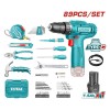Total THKTHP10892 Lithium Drill Set 12V Kit 89pcs