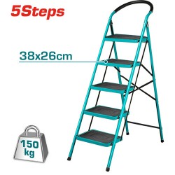 Total THLAD09051 Steel Ladder 5 Steps 1.5m Total THLAD09051 Steel Ladder 5 Steps 1.5m