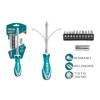 طقم مفك سوسته 12 قطعة من توتال THT250FL1206