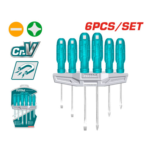 طقم 6 قطع مفك من توتال THTDC250601 طقم 6 قطع مفك من توتال THTDC250601