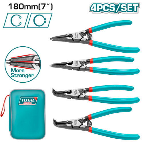 Total THTJ214042 Circlip Pliers Set 4 Pcs