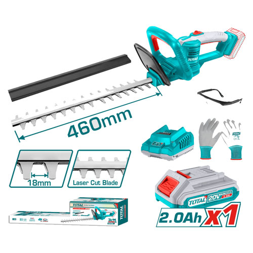 Total THTLI20461 Cordless Hedge Trimmer 20V With Battery and Charger