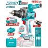 Total TIDLI201668  Impact Drill 20V 166Nm with 2 Batteries and Charger
