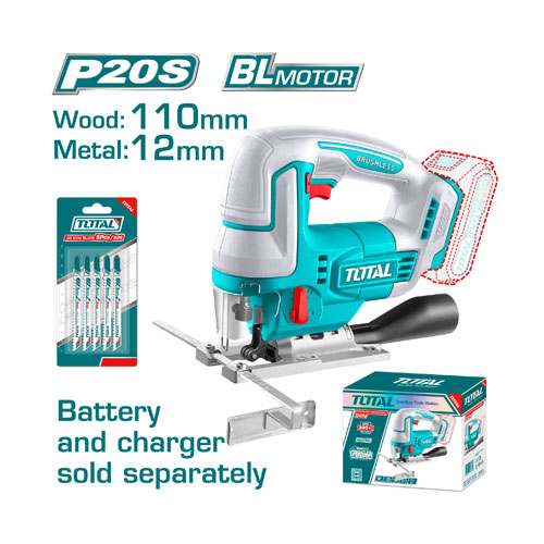 منشار اركيت 20 فولت بدون بطارية و شاحن من توتال TJSLI1008