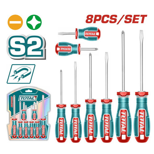 Total TKSDS0826 8Pcs Screwdriver Set Total TKSDS0826 8Pcs Screwdriver Set