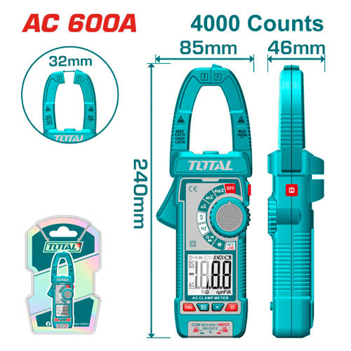 بنسة امبير ديجيتال 600 فولت من توتال TMT766001