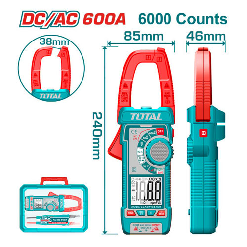 Total TMT766002 Digital AC/DV Clamp Meters 600A