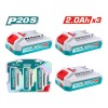 Total TOSLI240311 Set of 3 Batteries 2Amp