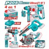 Total TOSLI250695 20V Cordless 4-in-1 Combo Kit with 2 Batteries and Charger