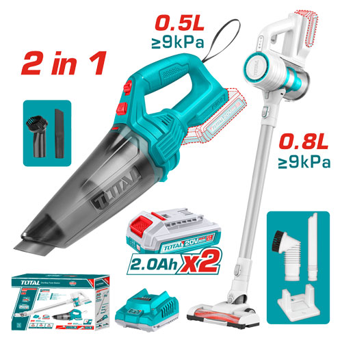 Total TOSLI29832 Cordless Vacuum Cleaner Kit 20V