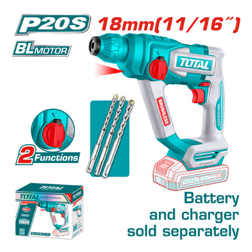 Total TRHLI20188 Li-ion Rotary Hammer 18mm without Battery and Charger Total TRHLI20188 Li-ion Rotary Hammer 18mm without Battery and Charger