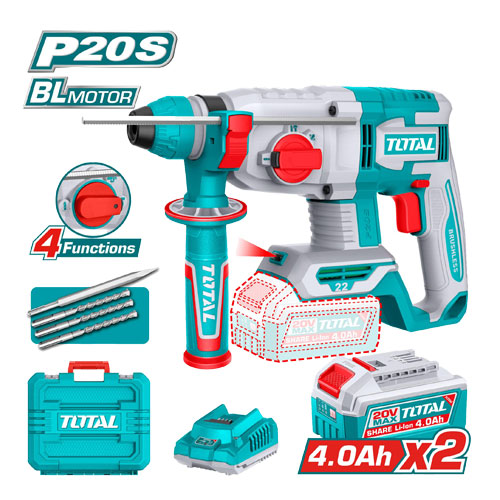 Total TRHLI212282 20V Brushless Rotary Hammer 2J