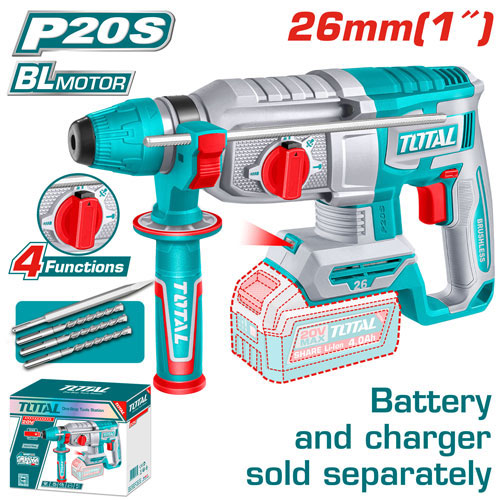 Total TRHLI26208 Hammer 20 Volt 26mm Without Batteries and Charger