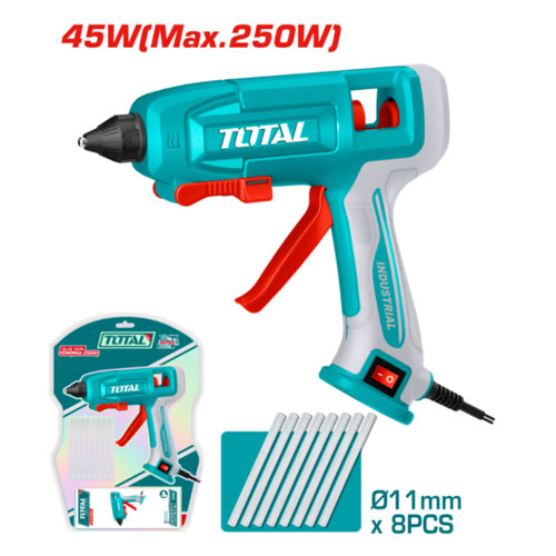 Total TT401116 Electric Glue Gun 250W with 8 Glue Sticks Total TT401116 Electric Glue Gun 250W with 8 Glue Sticks