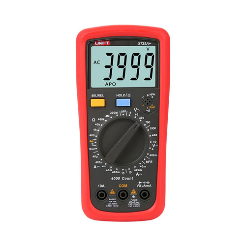 افوميتر 1000 فولت مع قياس الحرارة من يونى تى UT39C+