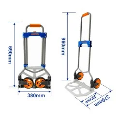 Wadfow WWB9A06 Foldable Hand Truck 60kg Load Capacity