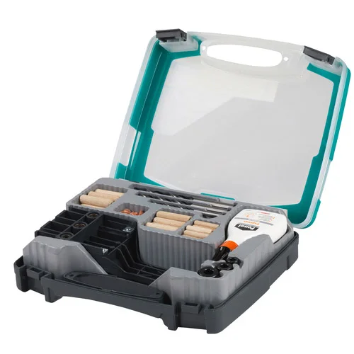 Wolfcraft 4645000 Universal Dowelmaster Set, Complete Starter Set For All Standard Wood Dowel Joints